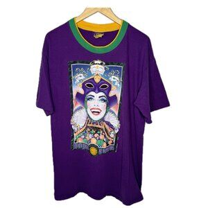Mardi Gras Apparel Vintage 1991 Tshirt Men XXL Purple Short Sleeve Front Graphic